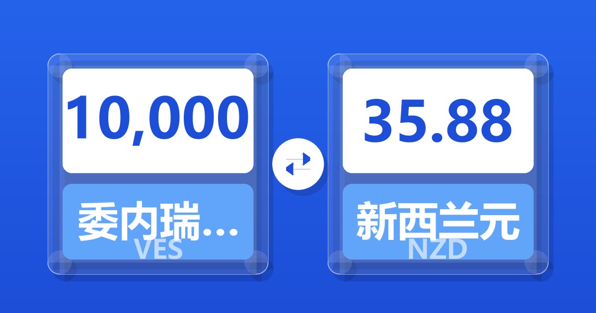10,000委内瑞拉玻利瓦尔兑新西兰元
