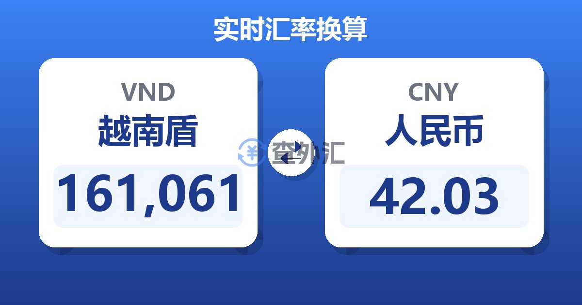 161,061越南盾兑人民币
