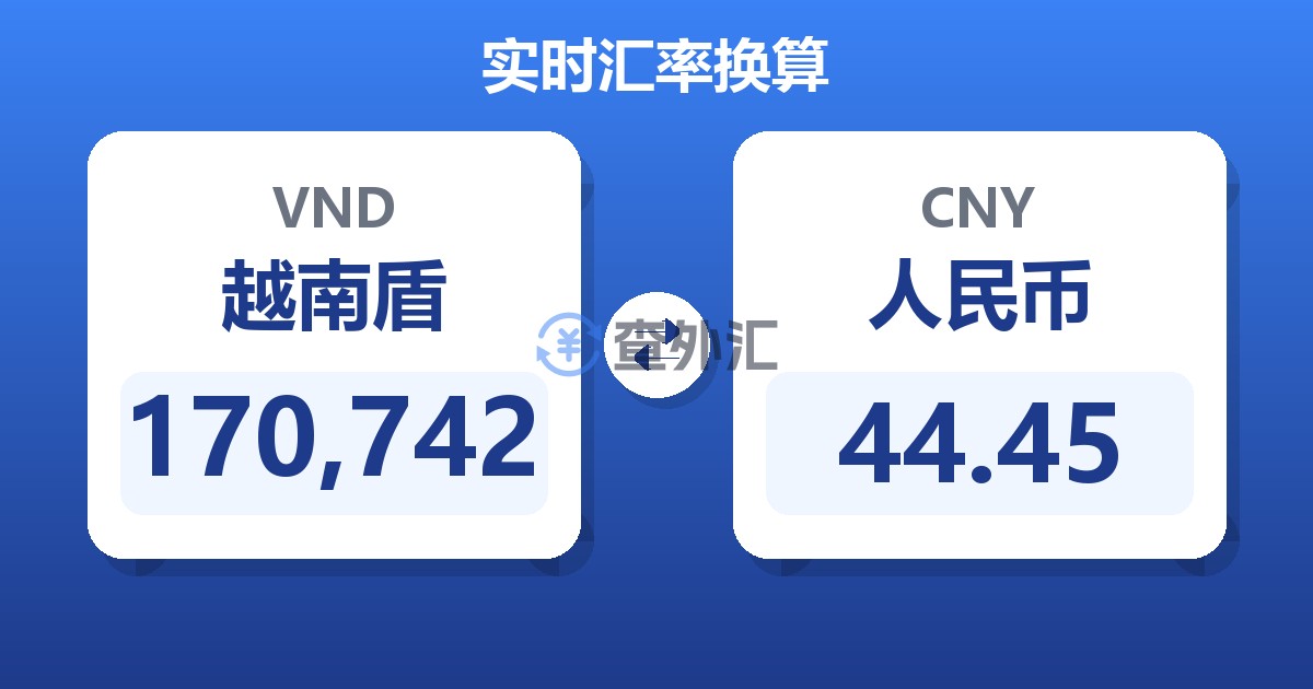 170,742越南盾兑人民币