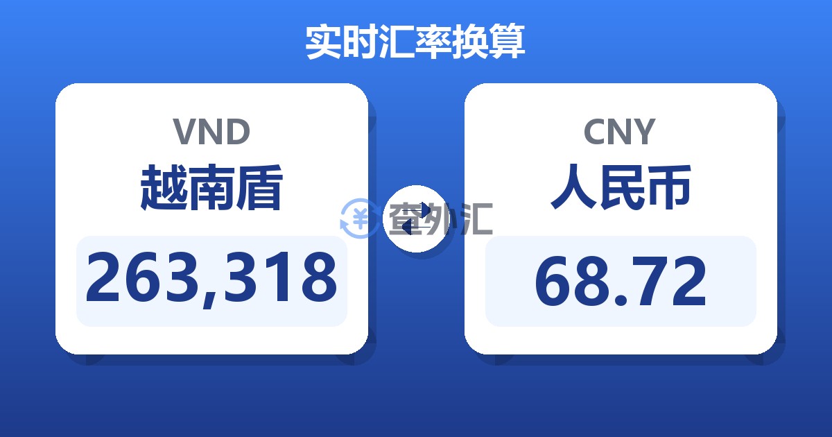 263,318越南盾兑人民币