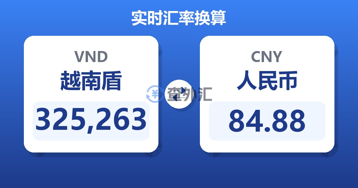325,263越南盾兑人民币