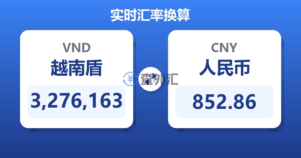 3,276,163越南盾兑人民币