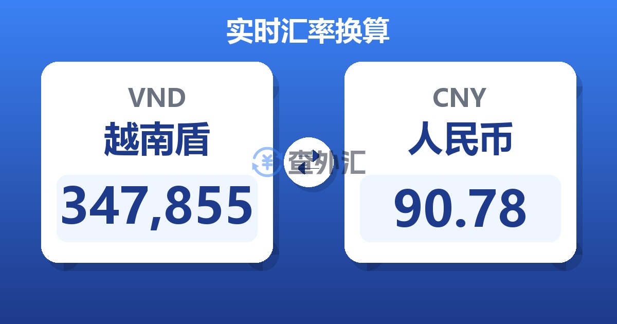 347,855越南盾兑人民币
