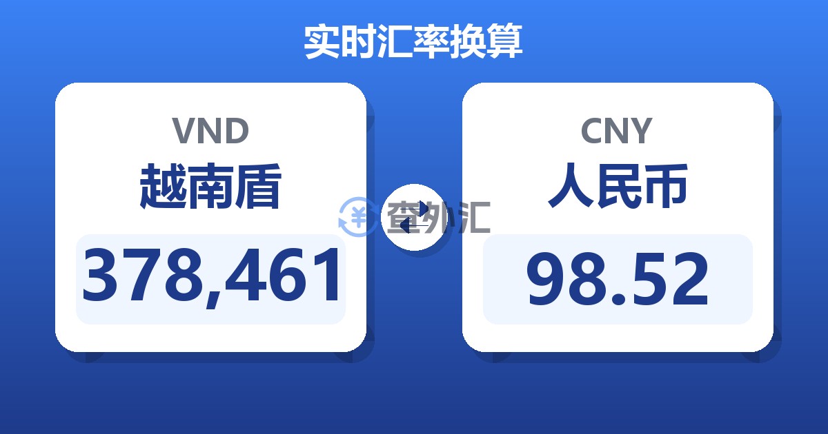 378,461越南盾兑人民币
