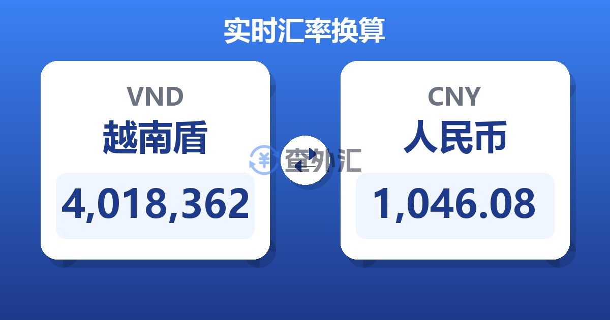 4,018,362越南盾兑人民币