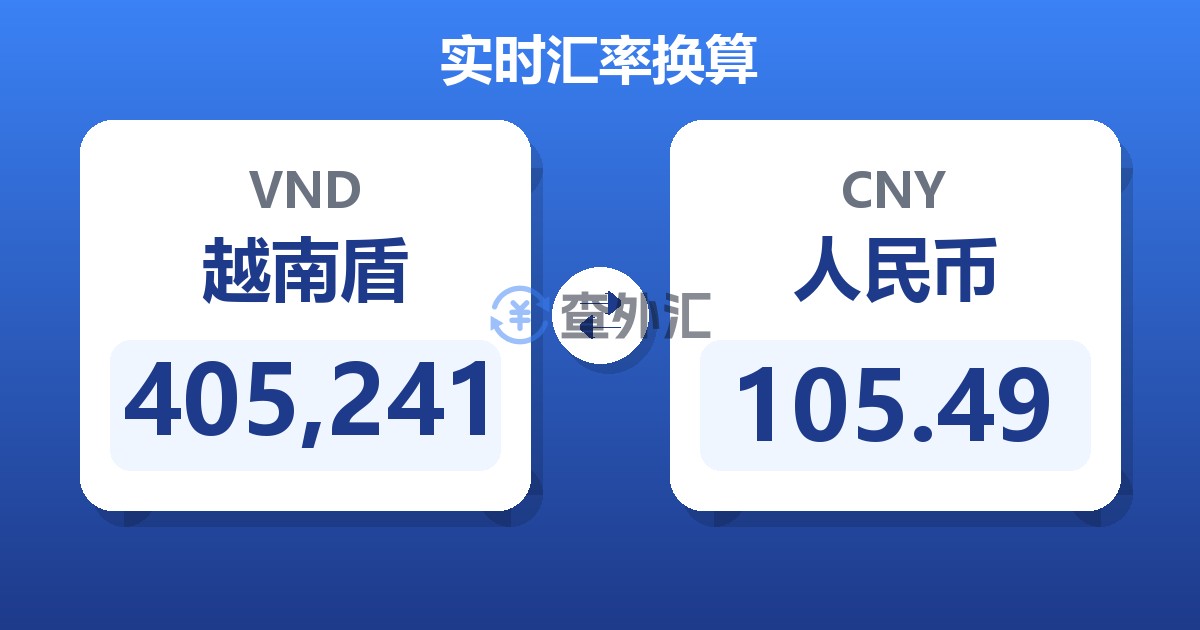 405,241越南盾兑人民币