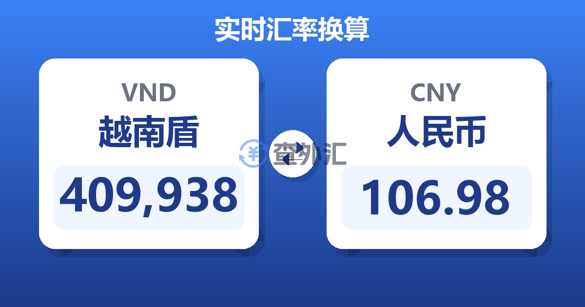 409,938越南盾兑人民币