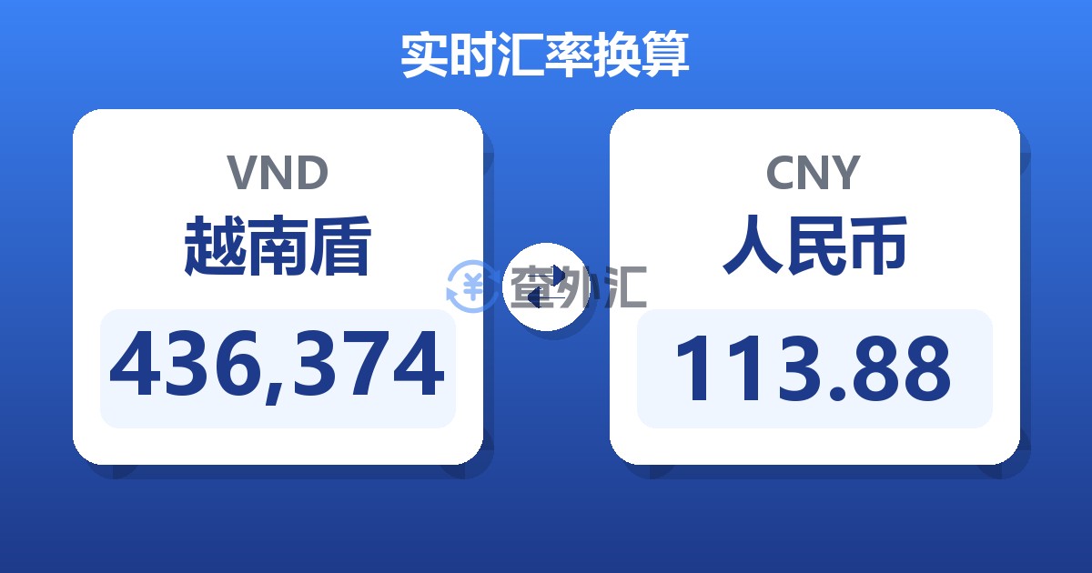436,374越南盾兑人民币