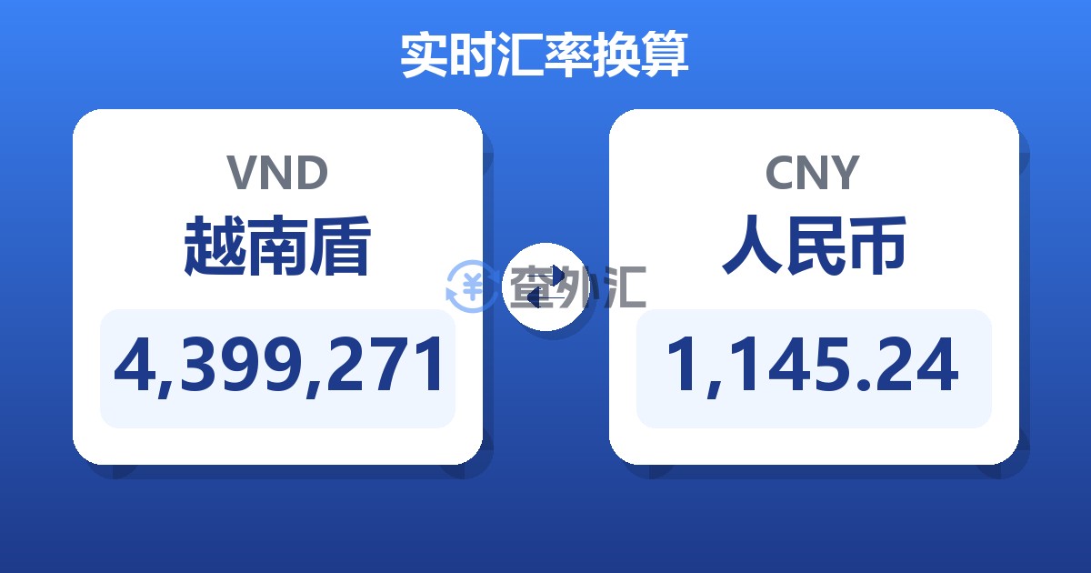 4,399,271越南盾兑人民币