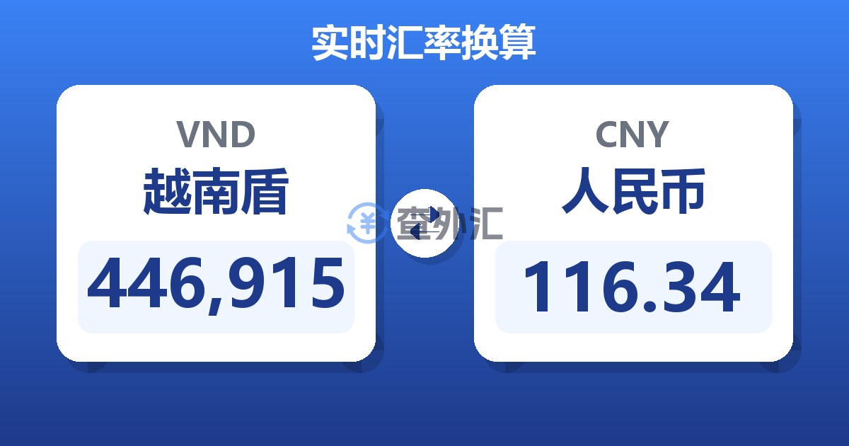 446,915越南盾兑人民币