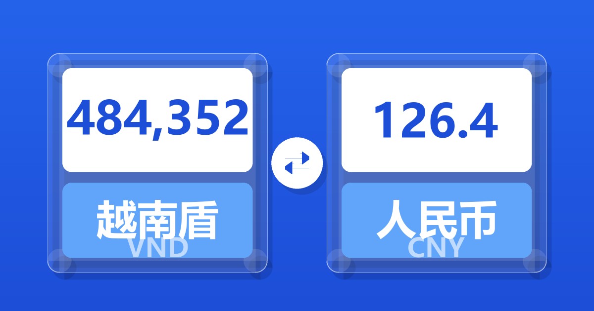 484,352越南盾兑人民币