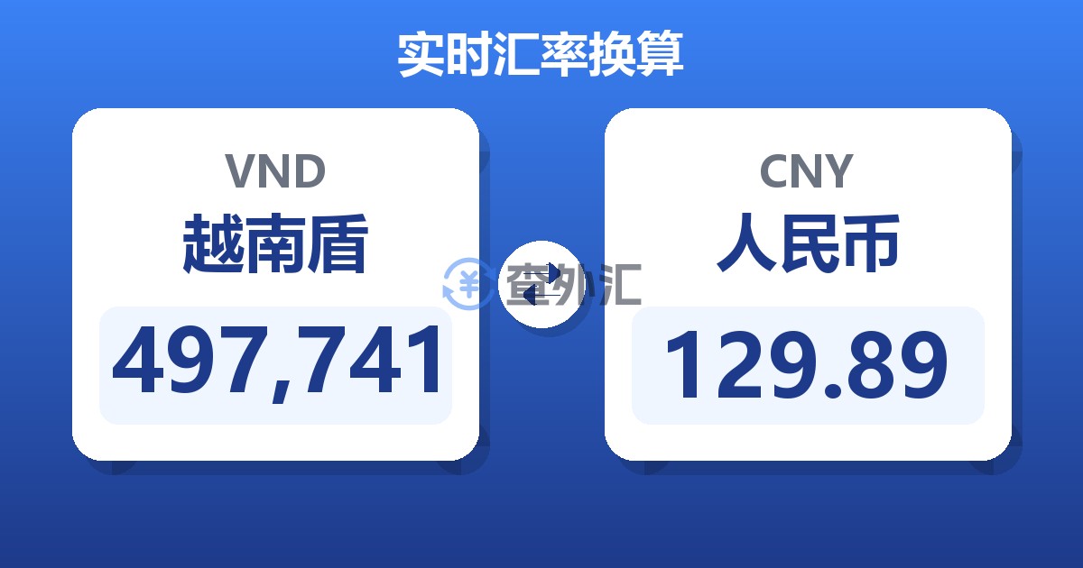 497,741越南盾兑人民币