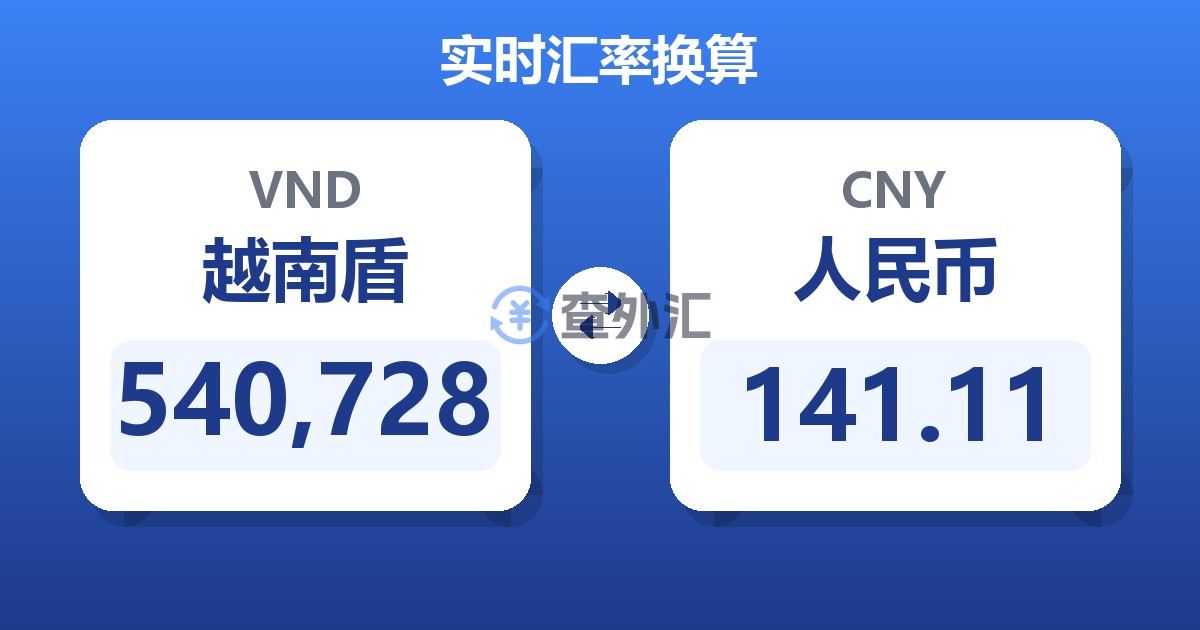 540,728越南盾兑人民币
