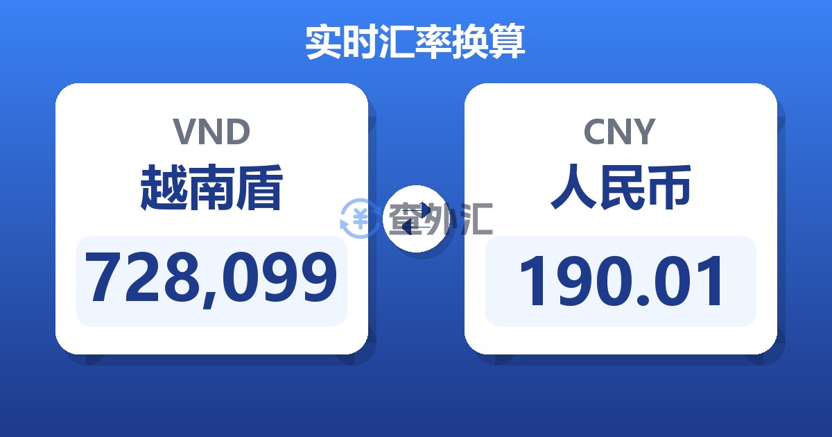 728,099越南盾兑人民币