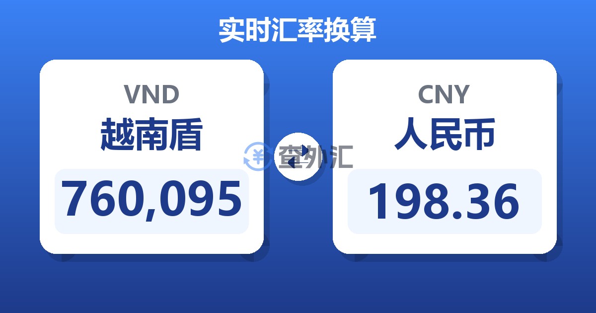 760,095越南盾兑人民币