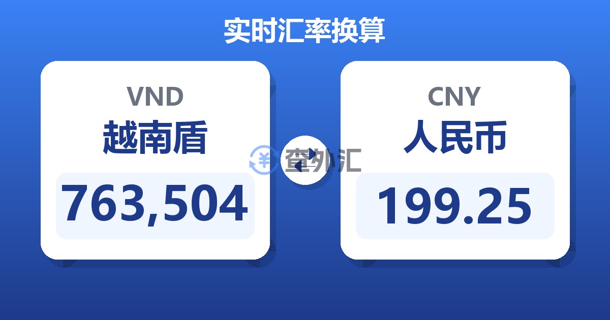 763,504越南盾兑人民币
