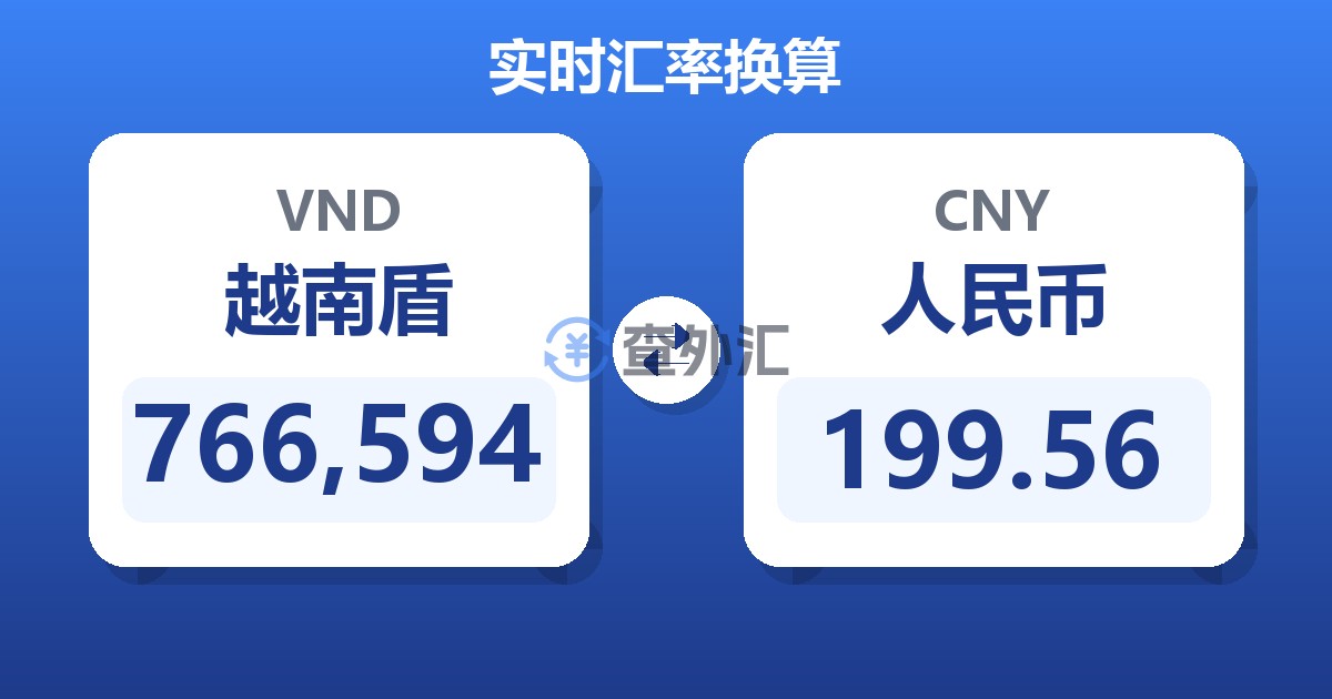 766,594越南盾兑人民币