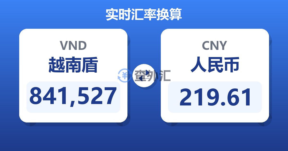 841,527越南盾兑人民币