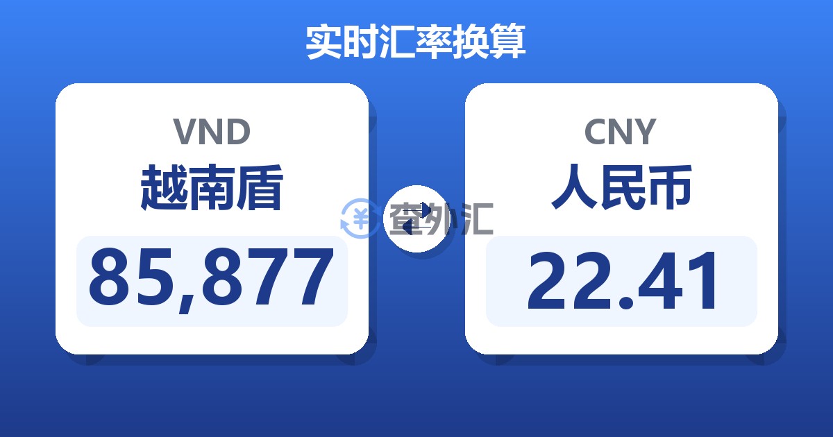 85,877越南盾兑人民币