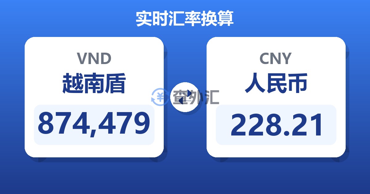 874,479越南盾兑人民币