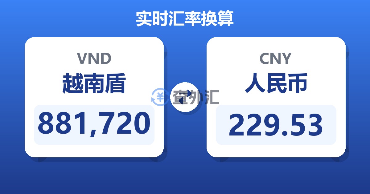 881,720越南盾兑人民币