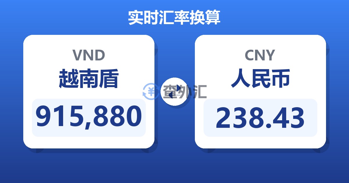 915,880越南盾兑人民币