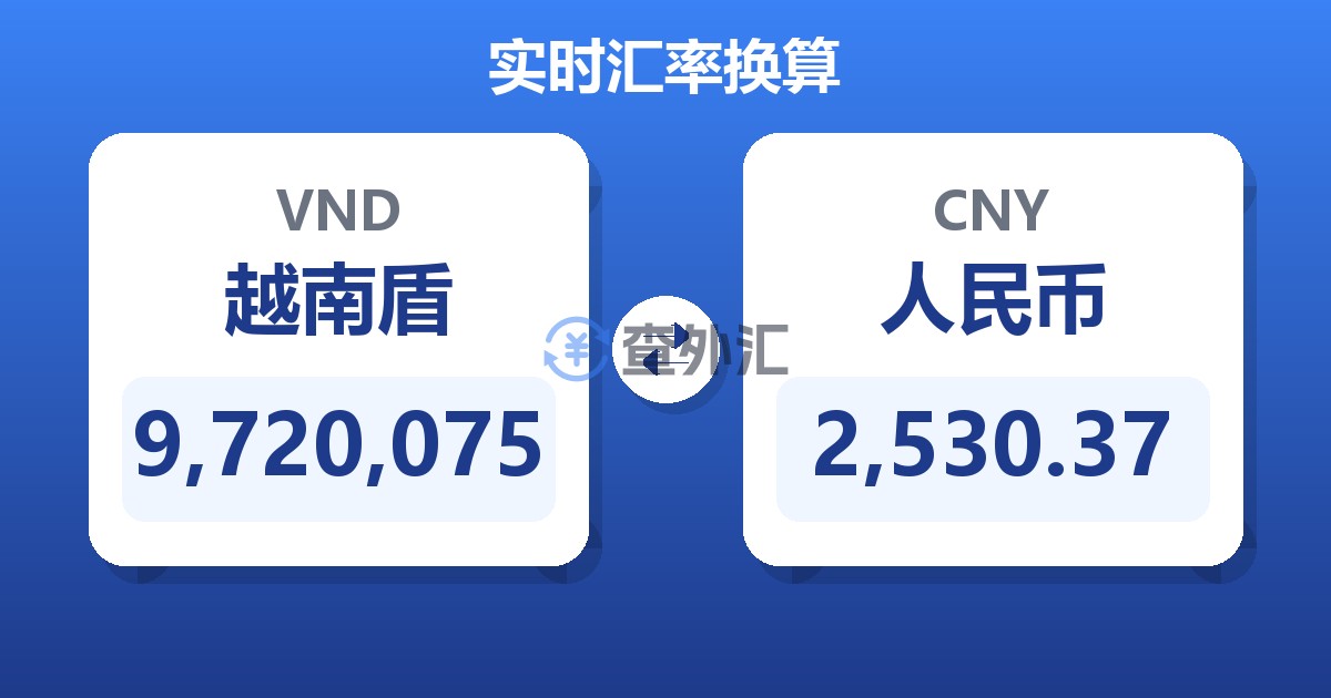 9,720,075越南盾兑人民币