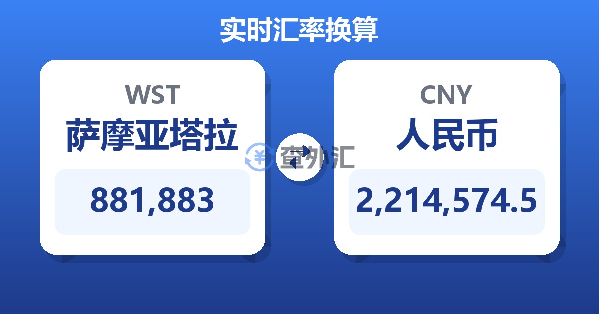 881,883萨摩亚塔拉兑人民币
