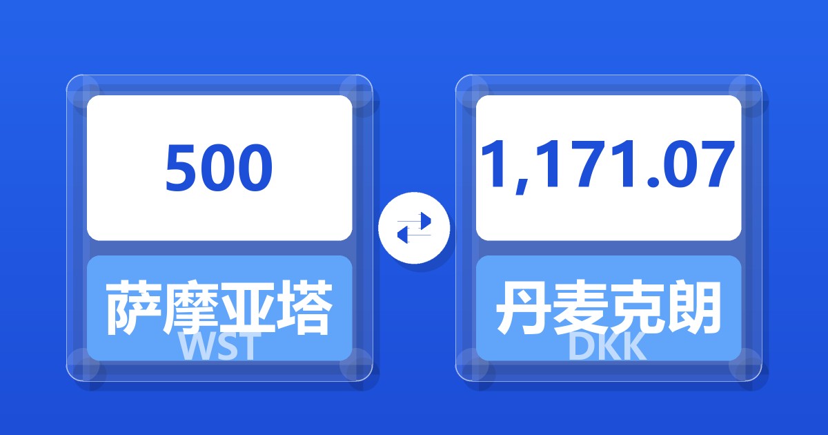 500萨摩亚塔拉兑丹麦克朗