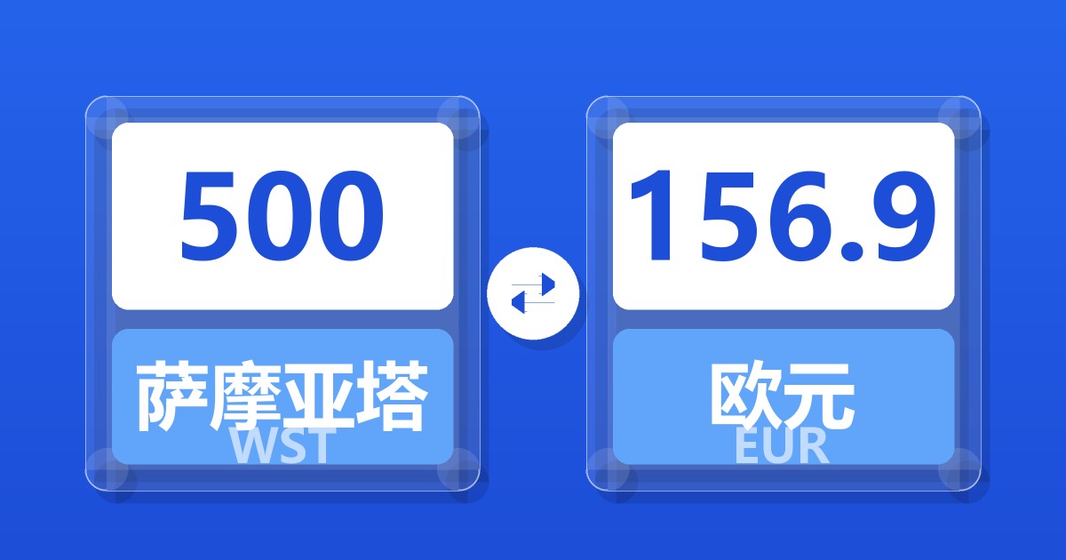 500萨摩亚塔拉兑欧元