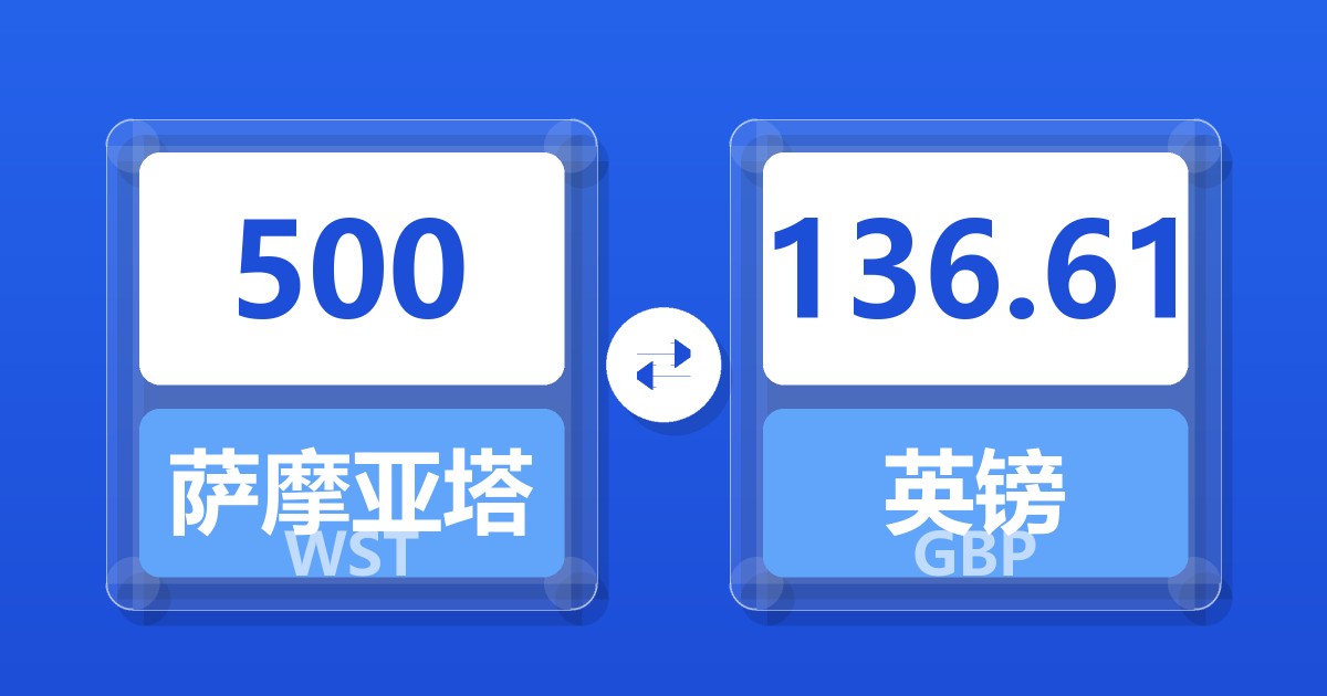 500萨摩亚塔拉兑英镑