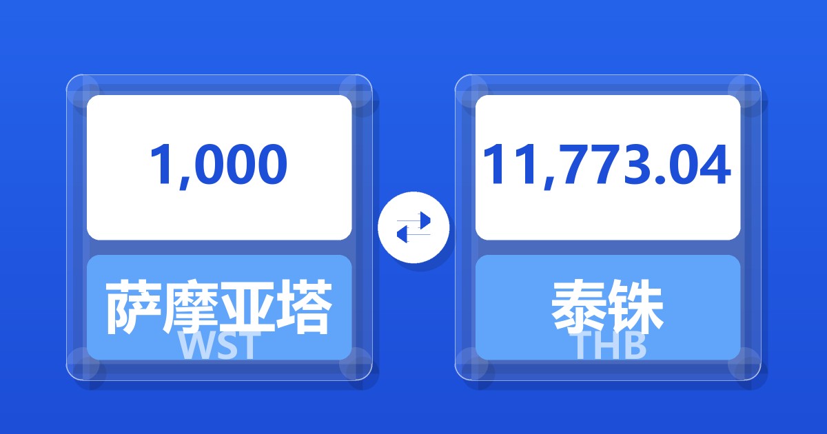 1,000萨摩亚塔拉兑泰铢