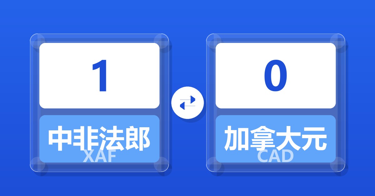 1中非法郎兑加拿大元