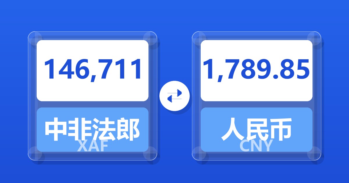 146,711中非法郎兑人民币
