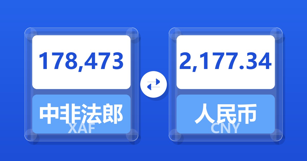 178,473中非法郎兑人民币