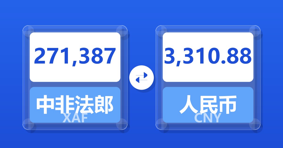 271,387中非法郎兑人民币