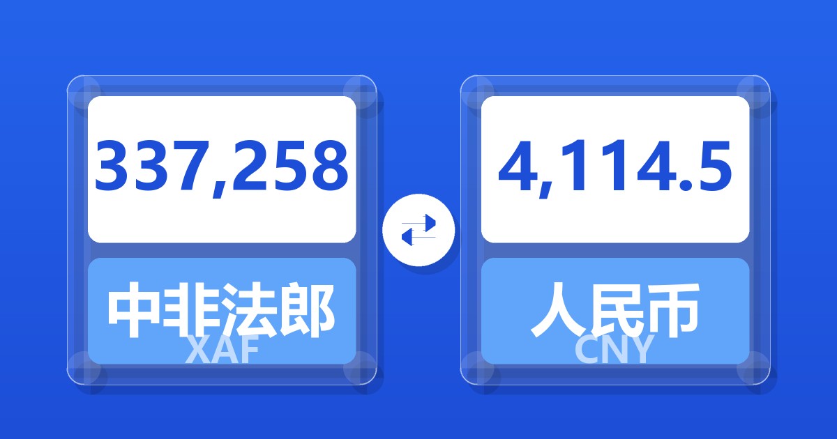 337,258中非法郎兑人民币