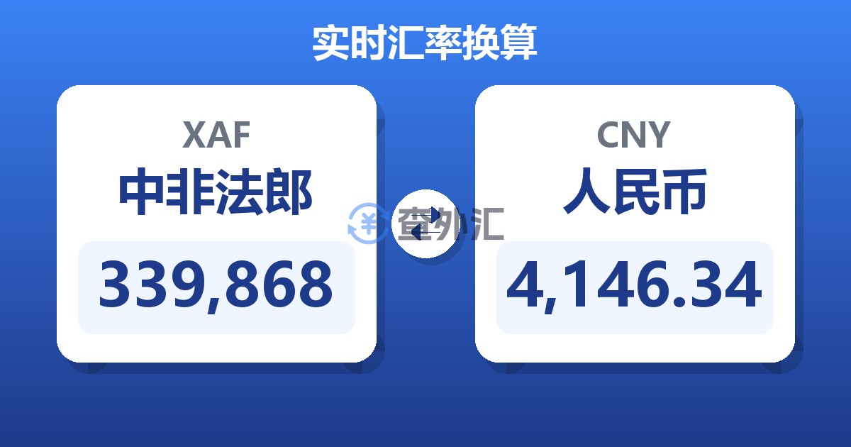 339,868中非法郎兑人民币