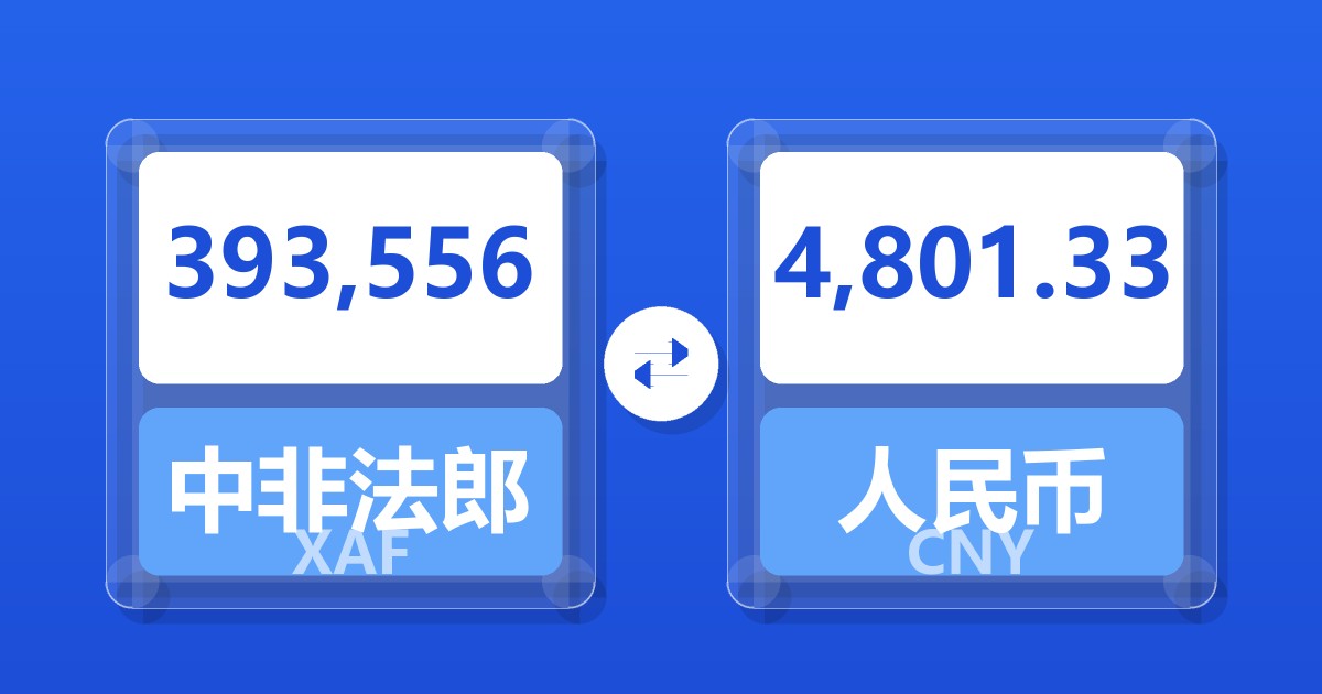 393,556中非法郎兑人民币