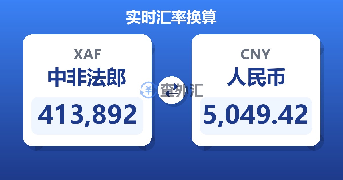 413,892中非法郎兑人民币