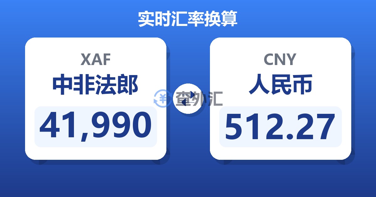 41,990中非法郎兑人民币