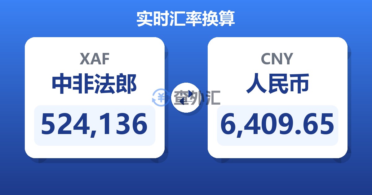 524,136中非法郎兑人民币