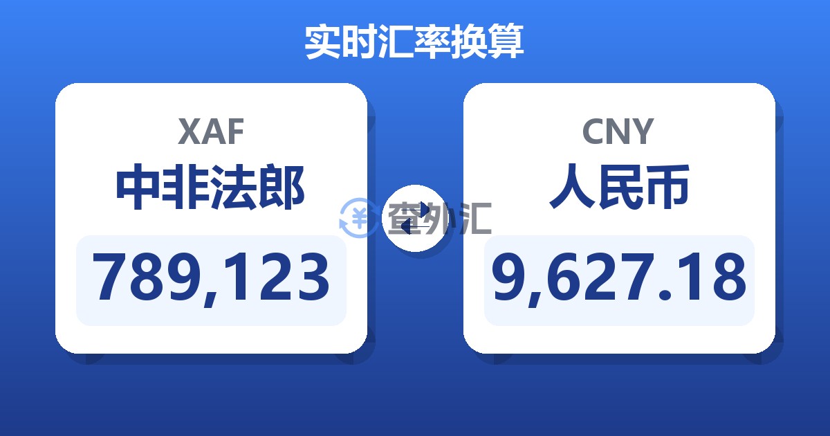 789,123中非法郎兑人民币