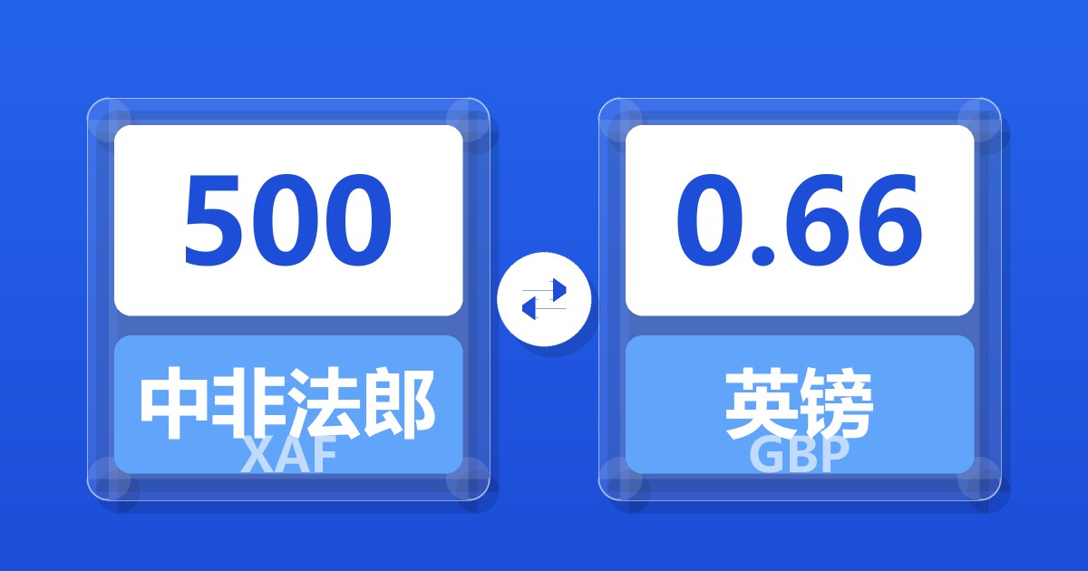 500中非法郎兑英镑