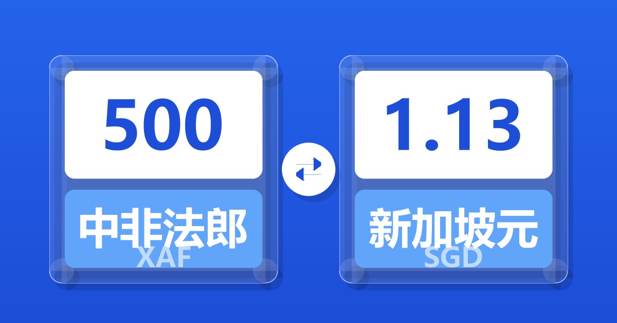 500中非法郎兑新加坡元