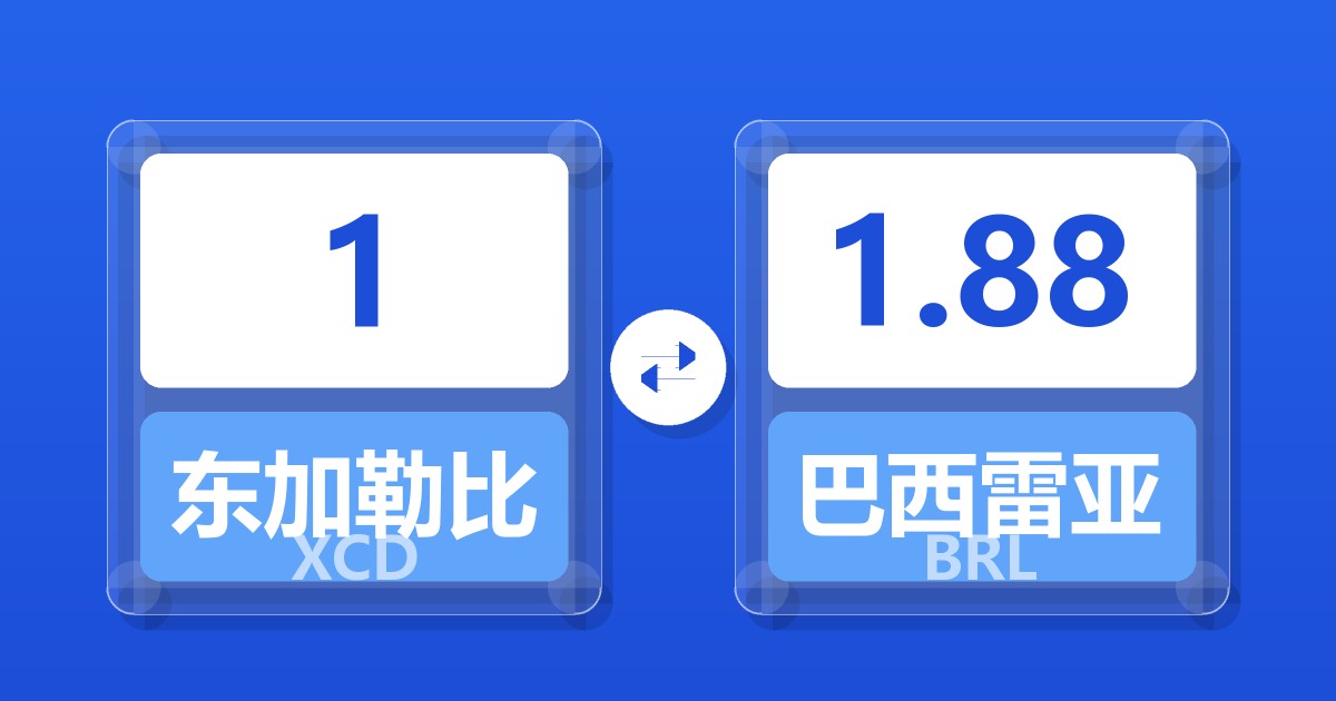 1东加勒比元兑巴西雷亚尔