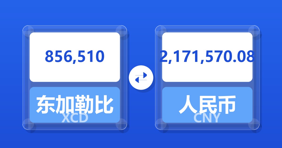 856,510东加勒比元兑人民币