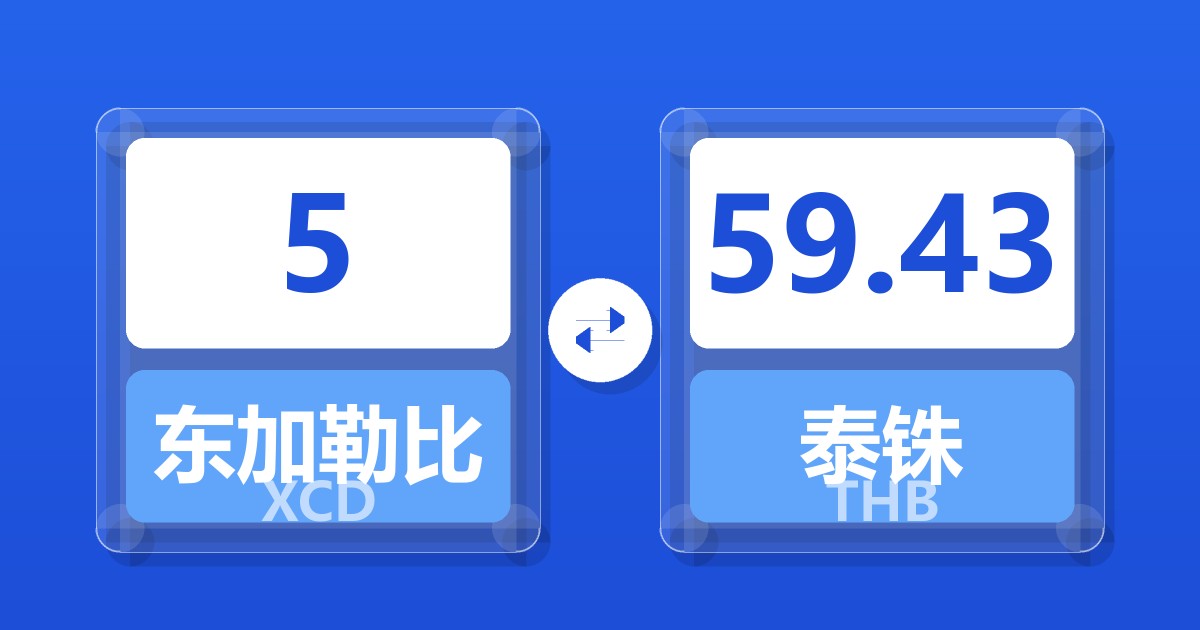 5东加勒比元兑泰铢