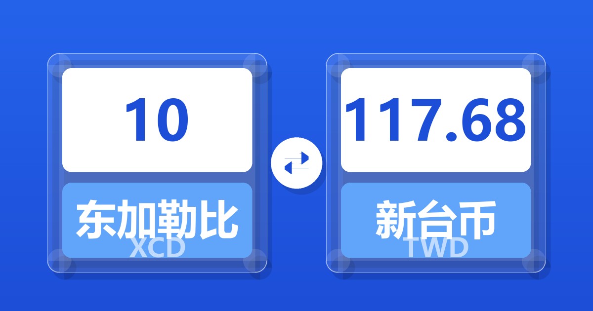10东加勒比元兑新台币