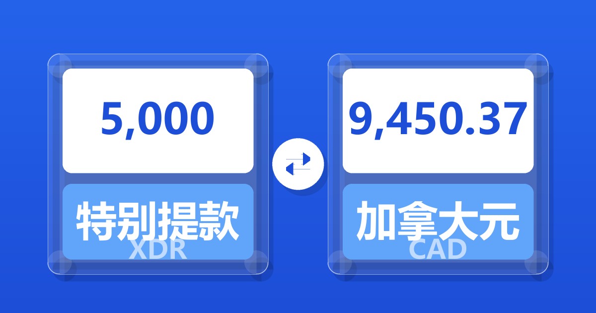 5,000特别提款权兑加拿大元